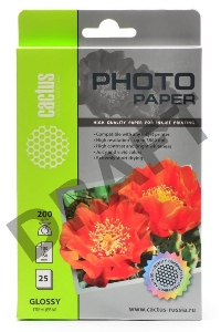 Фотобумага Cactus CS-GA620025 глянцевая A6 200 г/м2 25 листов
