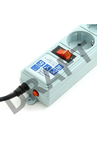 Фильтр-удлинитель Power Cube B 3,0 м 5 розеток (серый) 10А/2,2кВт