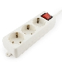 Удлинитель Гарнизон ELB-G3-W-5, 3 евророзетки с выключателем и заземлением, допустимый ток 16А, длина 5м.