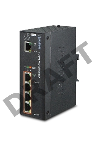 IPOE-E174 индустриальный PoE экстендер IP30 Industrial 1-Port 60W Ultra POE to 4-Port 802.3af/at Gigabit POE Extender (-40 to 75 C)