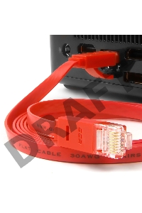 Патч-корд Greenconnect PROF плоский прямой 10.0m, UTP медь кат.6, красный, позолоченные контакты, 30 AWG, GCR-LNC624-10.0m, ethernet high speed 10 Гбит/с, RJ45, T568B Greenconnect Патч-корд PROF плоский прямой 10.0m, UTP медь кат.6, красный, позолоченные 