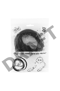 Кабель HDMI Gembird/Cablexpert, 3.0м, v1.4, 19M/19M, серия Lihgt, черный, позол.разъемы, экран (CC-HDMI4L-10)