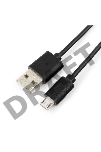 Кабель USB 2.0 Pro Cablexpert CC-mUSB2-AMBM-1M, AM/microBM 5P, 1м, экран, черный, пакет