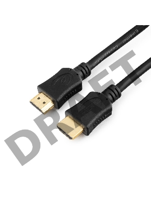 Кабель HDMI Gembird/Cablexpert , 4.5м, v1.4, 19M/19M, серия Light, черный, позол.разъемы, экран (CC-HDMI4L-15)