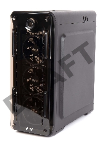 Корпус Hiper OB черный без БП ATX 4x120mm 1x140mm 2xUSB2.0 1xUSB3.0 audio bott PSU