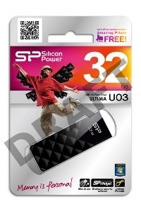 Флеш Диск Silicon Power 32Gb Ultima U03 SP032GBUF2U03V1K USB2.0 черный