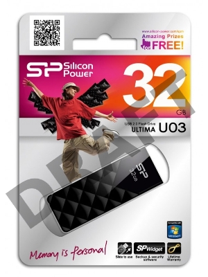 Флеш Диск Silicon Power 32Gb Ultima U03 SP032GBUF2U03V1K USB2.0 черный