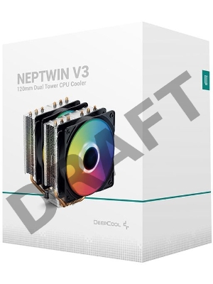 Устройство охлаждения(кулер) Deepcool Neptwin V3 Soc-AM4/1151/1200/1700 4-pin 15-27dB Al+Cu 220W 1000gr LED Ret