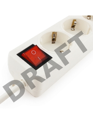 Удлинитель Гарнизон ELB-G3-W-5, 3 евророзетки с выключателем и заземлением, допустимый ток 16А, длина 5м.