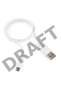 Кабель USB 2.0 Pro Cablexpert CC-mUSB2-AMBM-1MW, AM/microBM 5P, 1м, экран, белый, пакет
