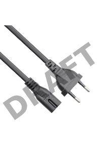 Кабель для аудио-видео техники IEC-320-C7 -- розетка EU, 2-pin <VDE>, VCOM <CE023-CU0.5-3>, 3,0m Кабель для аудио-видео техники IEC-320-C7 -- розетка EU, 2-pin <VDE>, VCOM <CE023-CU0.5-3>, 3,0m