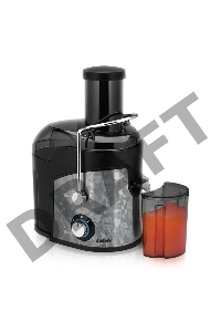 Соковыжималка BBK JC080-H03 800Вт, 2 скорости, резервуар для сока: 0.75 л, плавный запуск двигателя, черный/металлик