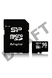 Флеш карта microSDHC 16Gb Class10 Silicon Power SP016GBSTH010V10-SP + adapter