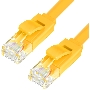 Патч-корд Greenconnect PROF плоский прямой 15.0m, UTP медь кат.6, желтый, позолоченные контакты, 30 AWG, GCR-LNC622-15.0m, ethernet high speed 10 Гбит/с, RJ45, T568B Greenconnect Патч-корд PROF плоский прямой 15.0m, UTP медь кат.6, желтый, позолоченные ко