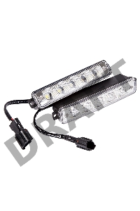 Дневные ходовые огни в алюминиевом корпусе с  боковым креплением  10 диодов, встроенный стабилизатор