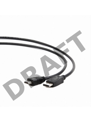 Кабель DisplayPort-HDMI Gembird/Cablexpert  1,8м, 20M/19M, черный, экран, пакет (CC-DP-HDMI-6)
