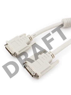 Кабель Кабель DVI-D dual link Gembird, 4.5м, 25M/25M, экран, феррит.кольца, пакет CC-DVI2-15