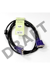 Кабель соединительный SVGA (15M/M) 1,8m 2 фильтра TV-COM <QCG120H-1.8M>