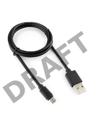 Кабель Gembird  USB 2.0 Cablexpert CC-mUSBDS-1M, двусторонние разъёмы, AM/microB 5P, 1м, пакет