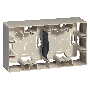 Коробка/накл. монтаж 2 поста, сл. кость ETIKA