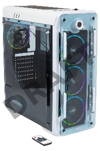 Корпус Hiper OW белый без БП ATX 4x120mm 1x140mm 2xUSB2.0 1xUSB3.0 audio bott PSU