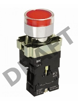 Кнопка LAY5-BW3461 с подсв. красн. 1з ИЭК BBT50-BW-K04