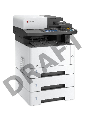МФУ Kyocera Ecosys M2640idw лазерный принтер/сканер/копир/факс, A4, 40 стр/мин, 1200x1200 dpi, 512 Мб, ADF, дуплекс, подача: 350 лист., вывод: 150 лист., Post Script, Ethernet, USB, Wi-Fi, картридер, цв. ЖК-дисплей (max 50000 стр/мес. Старт.к-ж 3600 стр. 