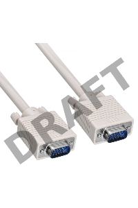 Удлинитель Buro кабеля VGA-15M/Fpro SVGA 15m/f для LCD мониторов 2 фильтра 1.8м