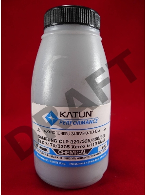 Тонер SAMSUNG CLP 320/325/360/365, CLX 3170/3305, Xerox 6110 black, химический (фл.90г.) Katun фас. Россия