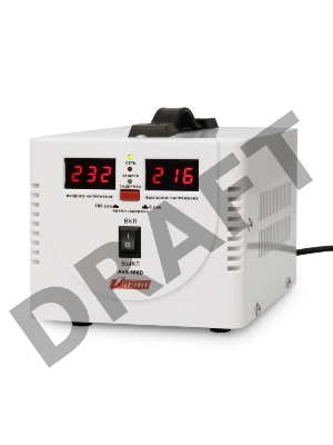 Стабилизатор напряжения Powerman AVS 500D White (220В±8% 500ВА,5А,КПД 98%, циф. индикация вх./вых.)