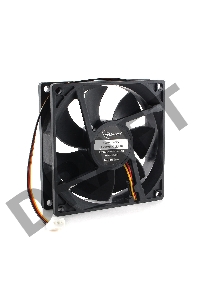 Вентилятор Gembird, 92x92x25, гидродинамический, 3 pin, провод 30 см