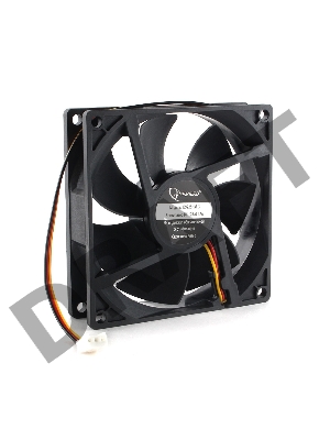 Вентилятор Gembird, 92x92x25, гидродинамический, 3 pin, провод 30 см