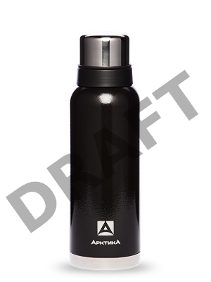 Арктика, 106-1200 черный, Термос, узкое горло 1,2л Узкое горло, 1,2л, американский дизайн, антивандальное покрытие, две чашки, холод/тепло 32ч
