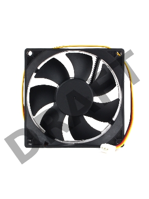 Вентилятор Gembird, 92x92x25, гидродинамический, 3 pin, провод 30 см