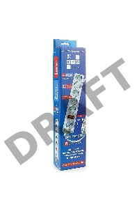 Фильтр-удлинитель Power Cube B 3,0 м 5 розеток (серый) 10А/2,2кВт