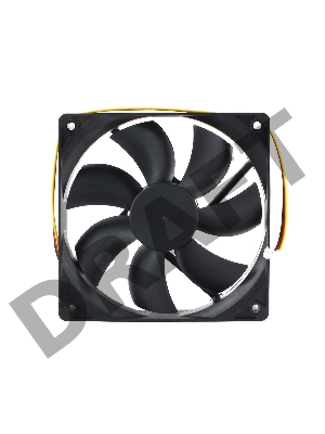 Вентилятор Gembird, 120x120x25, гидродинамический, 3 pin, провод 30 см