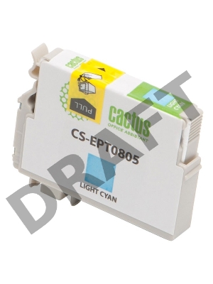 Картридж струйный Cactus CS-EPT0805 светло-голубой для Epson Stylus Photo P50 (11,4ml)