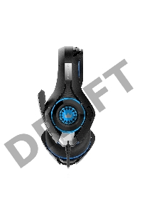 Гарнитура CROWN CMGH-101T Black&blue (Подключение jack 3.5мм 4pin+ адаптер 2*jack spk+mic,Частотныи? диапазон: 20Гц-20,000 Гц ,Кабель 2.1м,Размер D 250мм, регулировка громкости, микрофон на ножке)