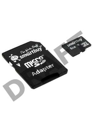 Флеш карта microSD 8GB Smart Buy  microSDHC Class 10 (SD адаптер)