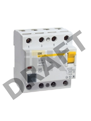 Выключатель диф. тока IEK 4п 100A 30mA тип AC ВД1-63 ИЭК MDV10-4-100-030