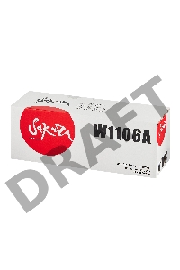 Картридж Sakura W1106A для HP, черный, 1000 к.