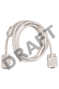 Удлинитель Buro кабеля VGA-15M/Fpro SVGA 15m/f для LCD мониторов 2 фильтра 1.8м