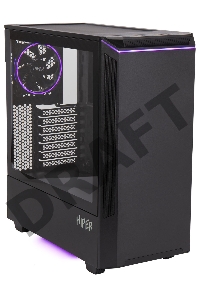 Корпус Hiper PB81 черный без БП ATX 3x120mm 2xUSB2.0 2xUSB3.0 audio bott PSU