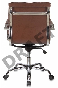 Кресло руководителя Бюрократ CH-993-Low/Brown низкая спинка коричневый искусственная кожа крестовина хромированная