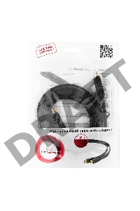 Кабель HDMI Gembird/Cablexpert , 1.8м, v1.4, 19M/19M, плоский кабель, черный, позол.разъемы, экран(CC-HDMI4F-6)