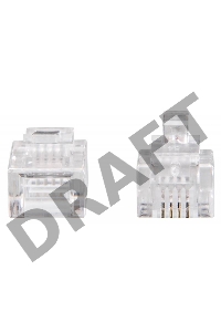 Коннектор RJ-11 Buro TLUS-037 (RJ-11)/100 (коннектор) 6p4c телефон/100шт