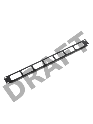 Кабельный органайзер Горизонтальный ЦМО ГКО-О-1-9005 односторонний окна 1U шир.:19