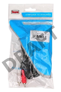 Кабель соединительный аудио Buro Jack 3.5 (m)/2хRCA (m) 5м. черный (BAAC010-5)