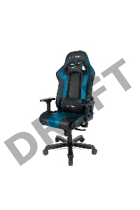 Игровое кресло DXRacer King чёрно-синее (OH/KS99/NB, экокожа, регулируемый угол наклона)