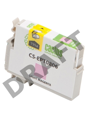 Картридж струйный Cactus CS-EPT0806 светло-пурпурный для Epson Stylus Photo P50 (11,4ml)